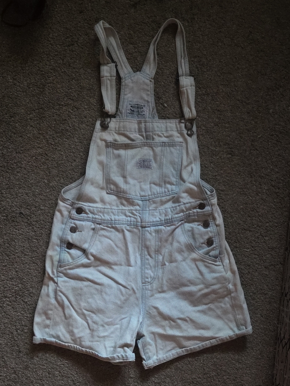 Levi's Light Striped Oversize Overalls Size Small